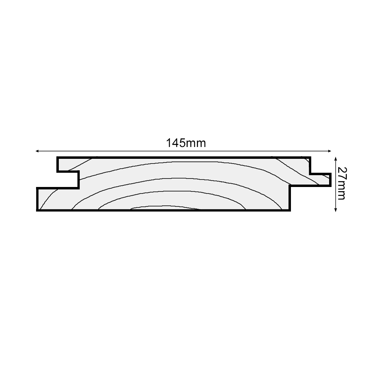 Lame emboitement - Fixation invisible 14.5cm