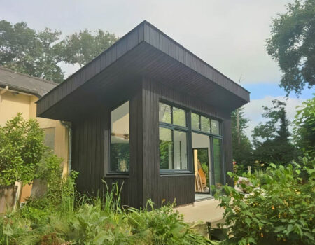 Tiny house bois brûlé shou sugi ban
